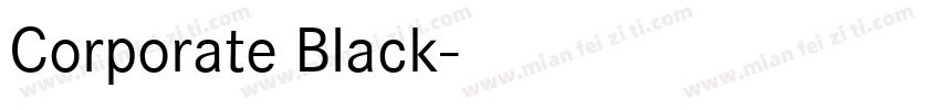 Corporate Black字体转换